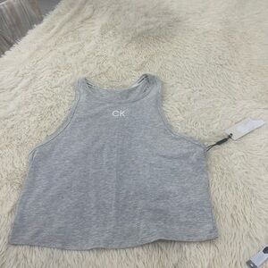 Calvin Klein Performance Gray Crop Tank Top